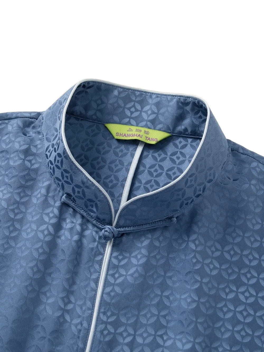 Shanghai Tang silk jacquard pyjama set (set of two) Blauw