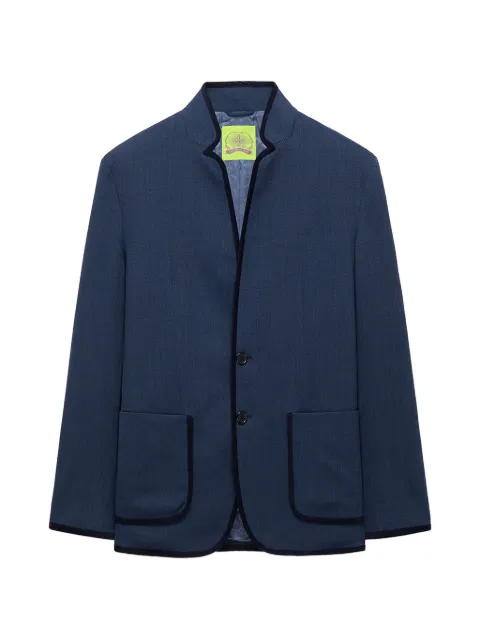 Shanghai Tang piped-trim two-button blazer