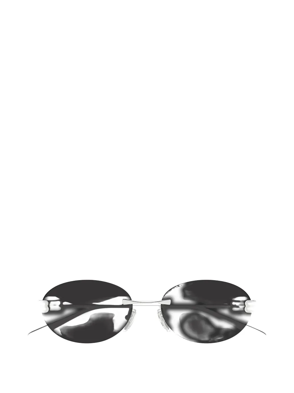 Balenciaga Eyewear Gossip BB rimless oval-frame sunglasses