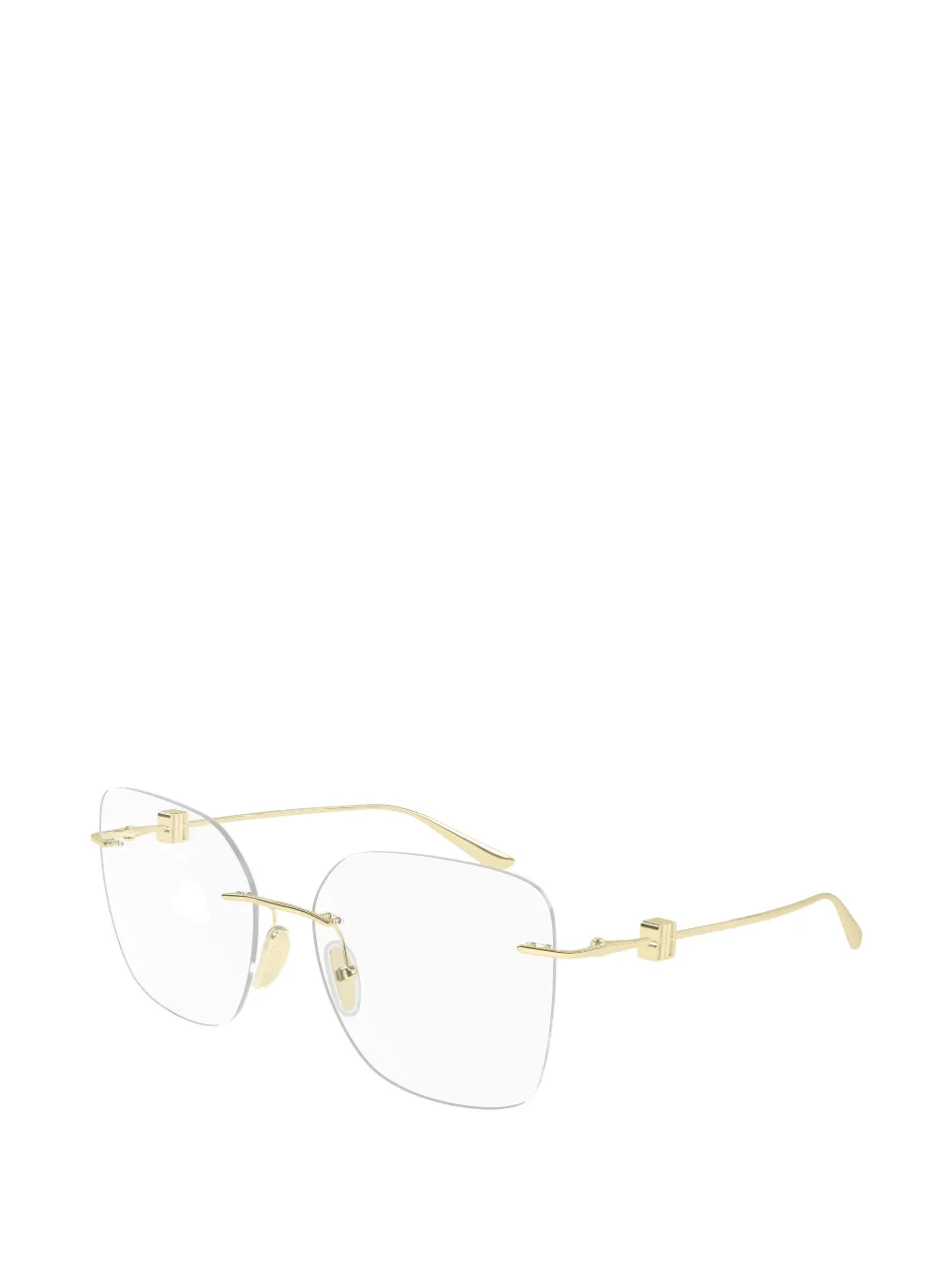 Balenciaga Eyewear Randloze bril met BB-logo Goud