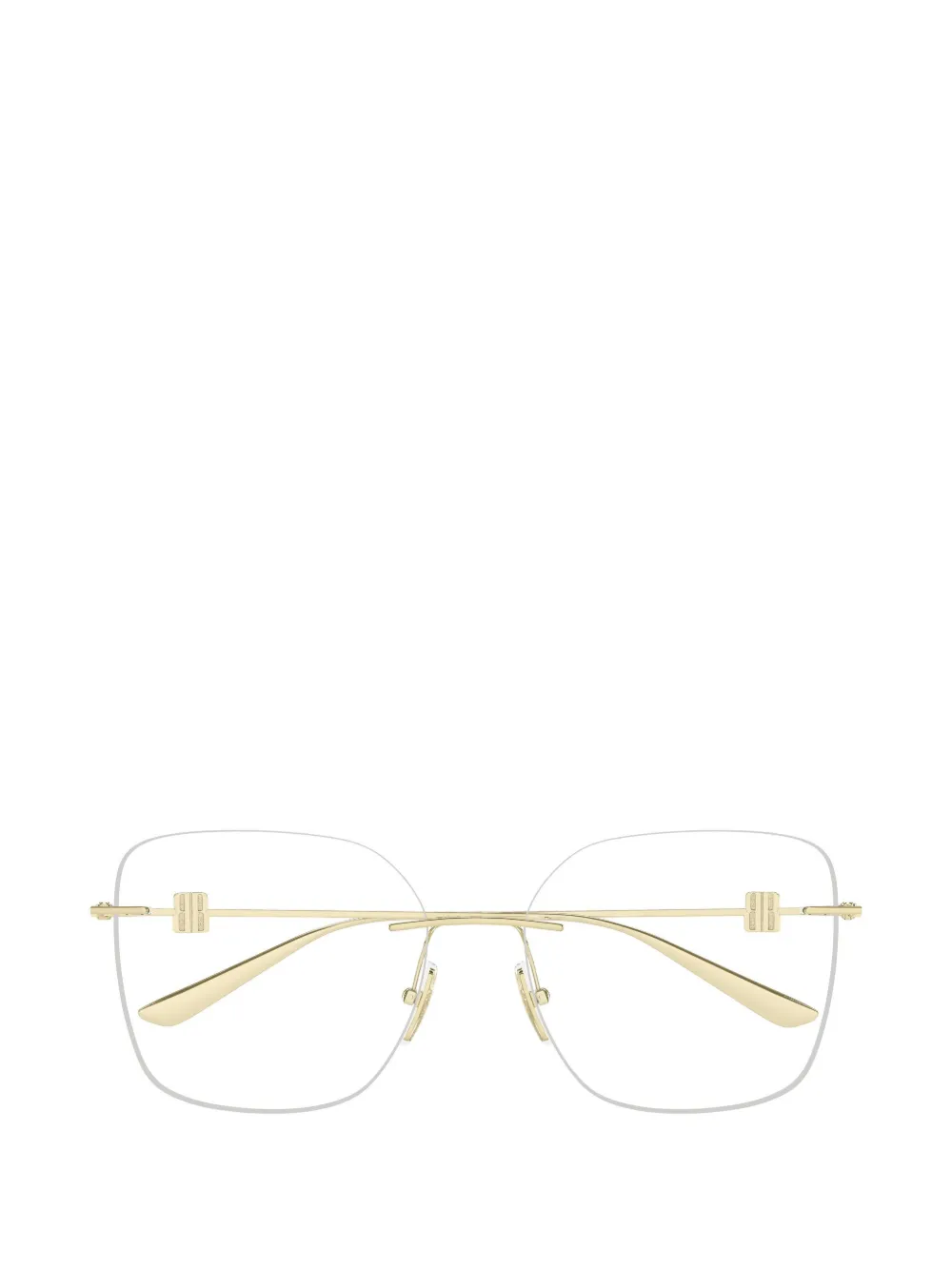 Balenciaga Eyewear lunettes de soleil à logo BB et monture sans cerclage - Or Balenciaga Eyewear lunettes de soleil à logo BB et monture sans cerclage - Or