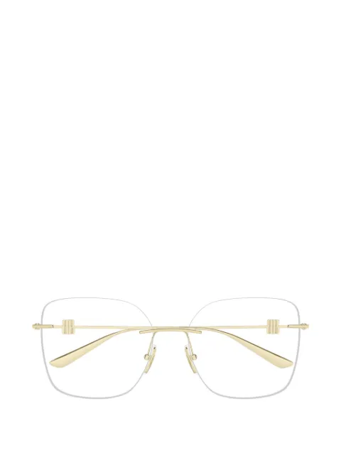 Balenciaga Eyewear Armação de óculos com logo BB sem aro