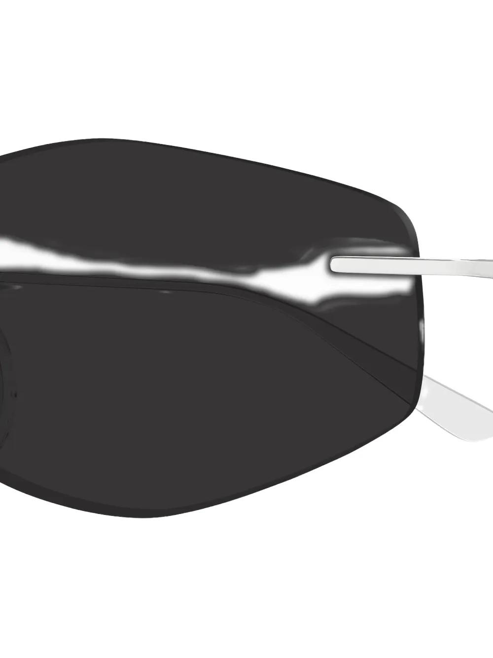 Balenciaga Eyewear Nano rimless geometric-frame sunglasses Zilver