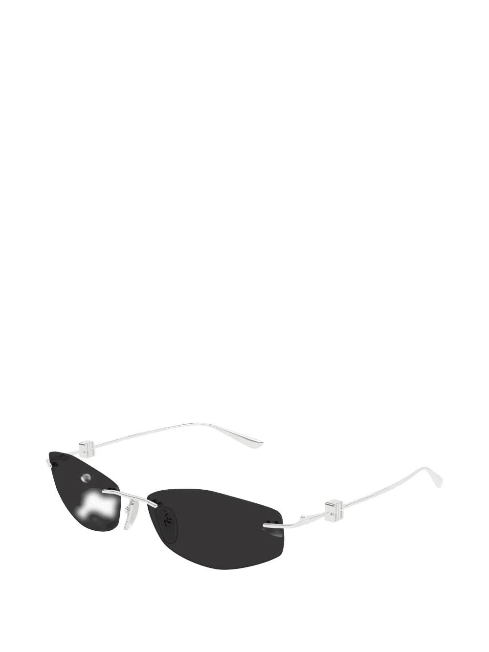 Balenciaga Eyewear Nano rimless geometric-frame sunglasses Zilver