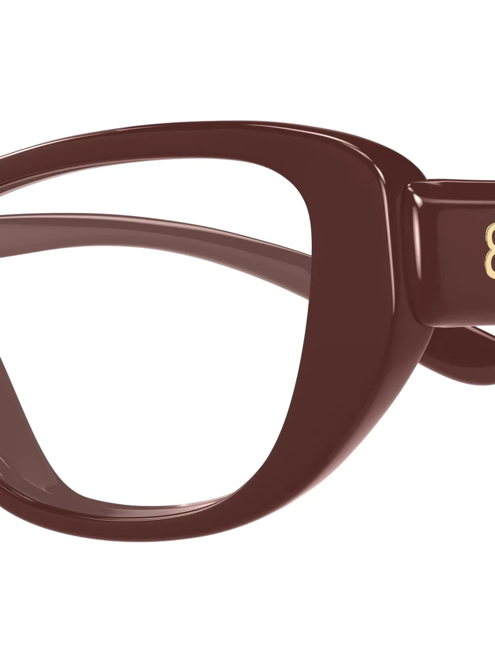 Balenciaga Eyewear Bril met cat-eye-montuur en BB-logo Bruin
