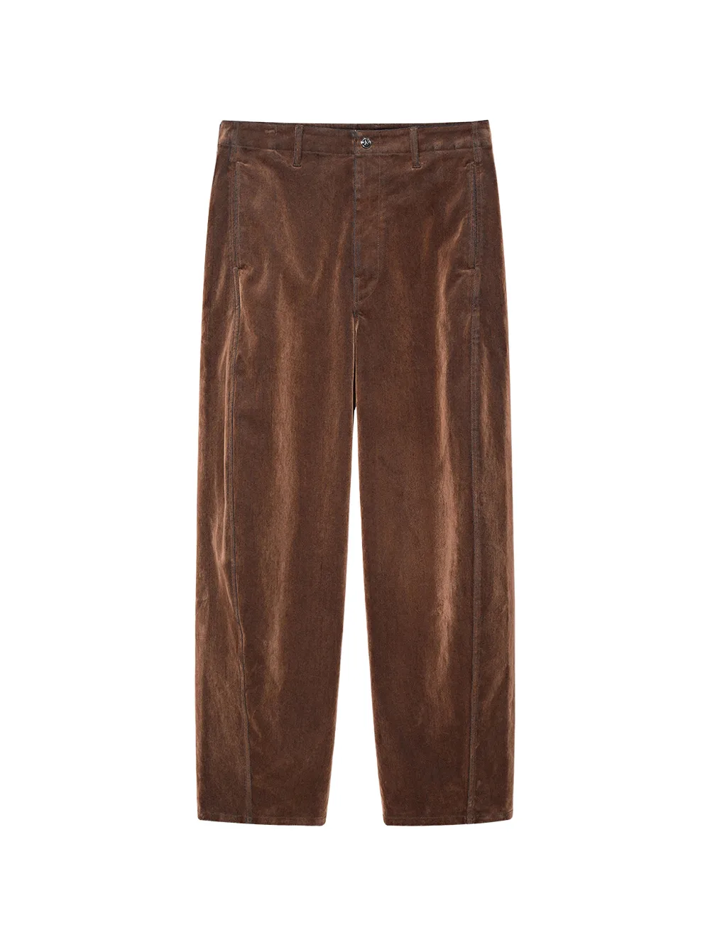 Shanghai Tang velvet-effect jeans - Braun