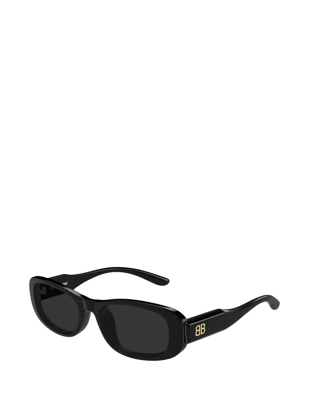 Balenciaga Eyewear BB logo-plaque oval-frame sunglasses Zwart