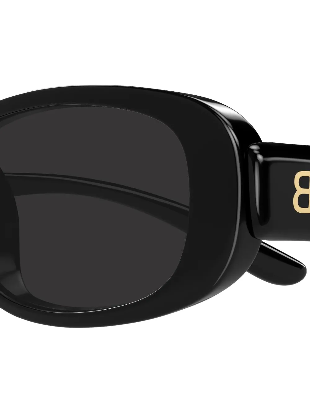 Balenciaga Eyewear BB logo-plaque oval-frame sunglasses Zwart