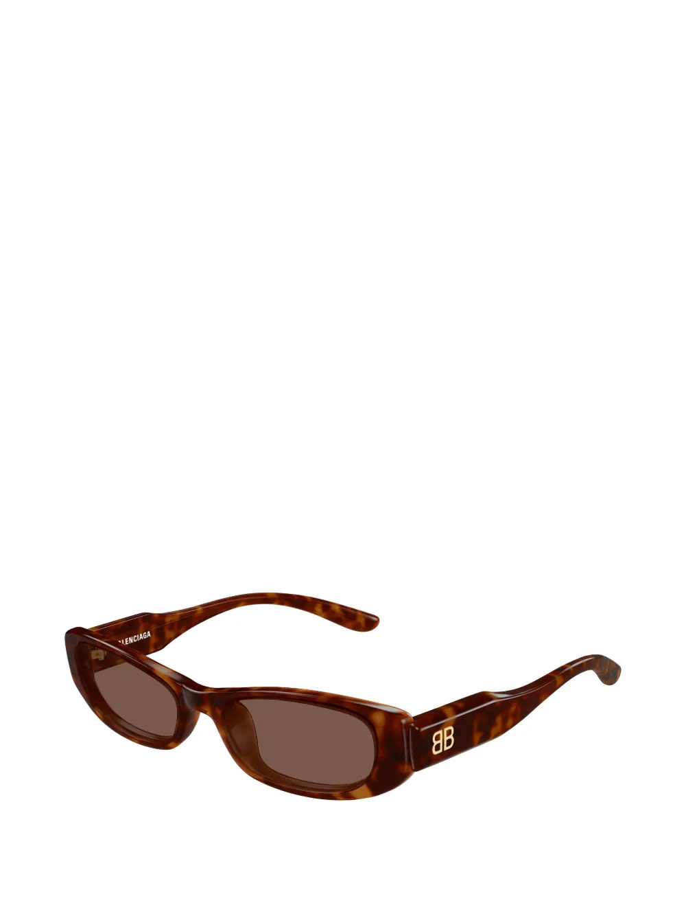 Balenciaga Eyewear BB logo-plaque rectangle-frame sunglasses Bruin