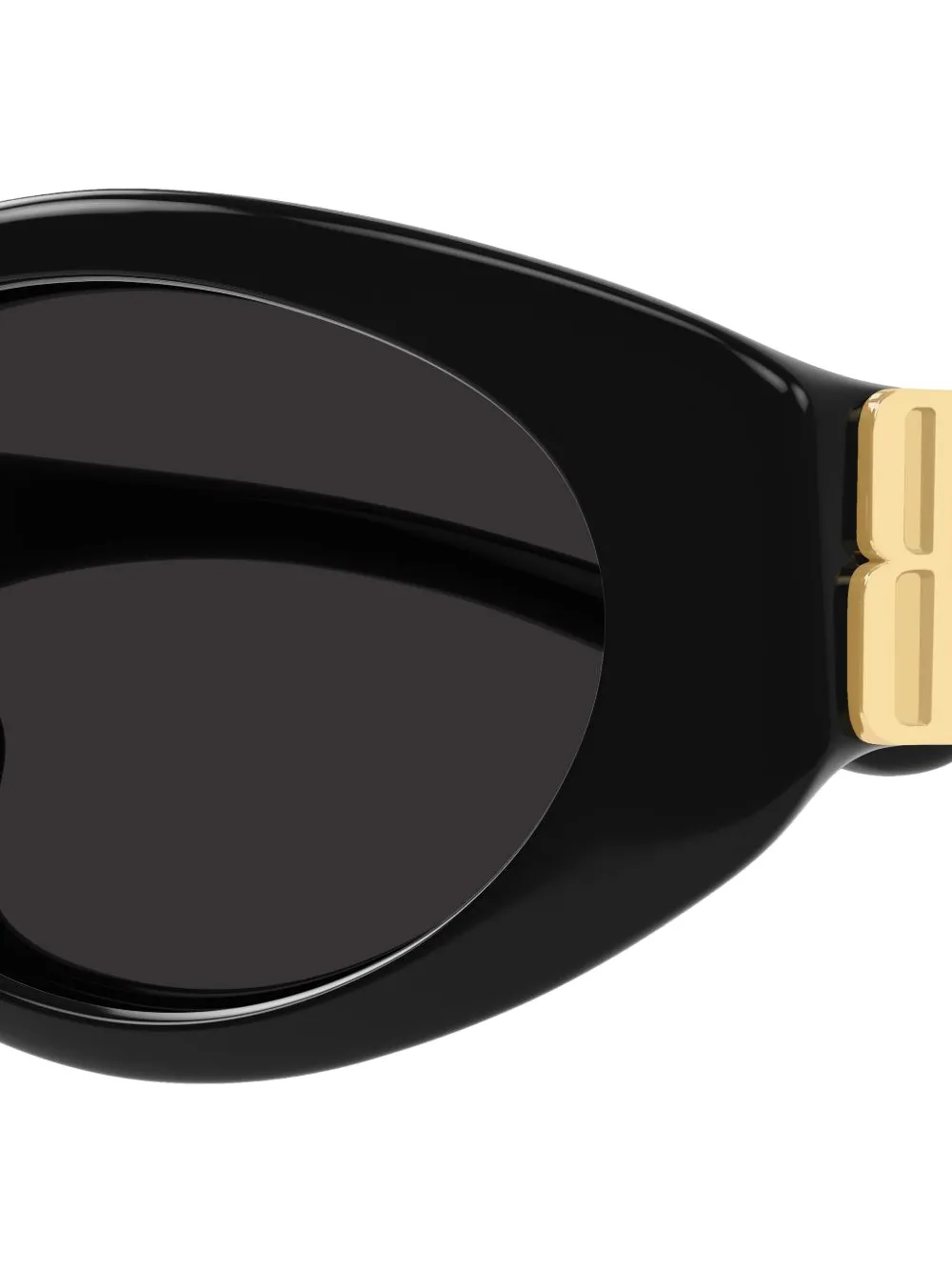 Balenciaga Eyewear BB logo-plaque oval-frame sunglasses Zwart