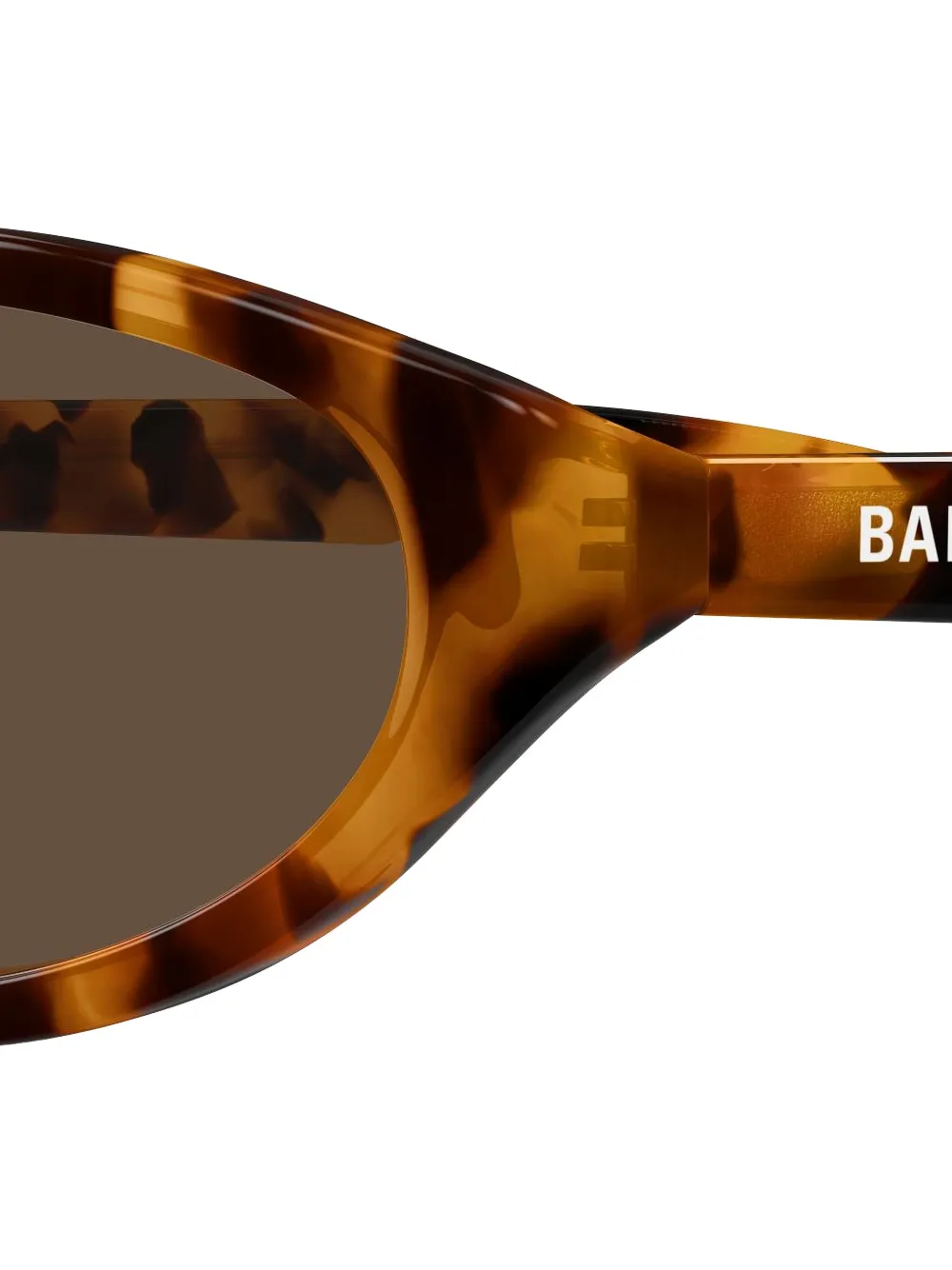 Balenciaga Eyewear Neo zonnebril met ovaal montuur en schildpadeffect Bruin
