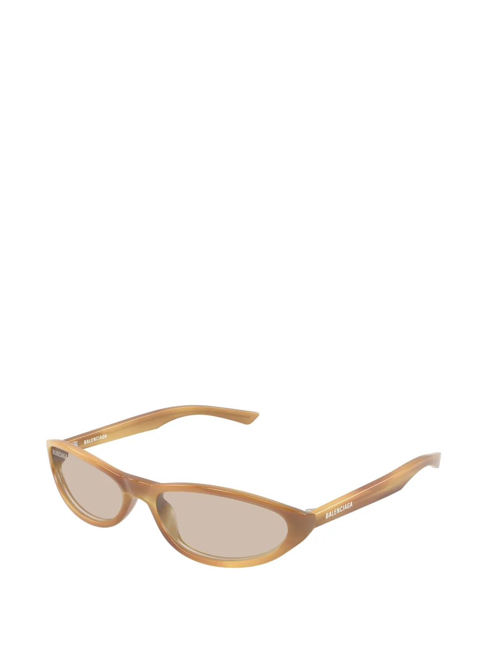 Balenciaga Eyewear Zonnebril met ovaal montuur Bruin