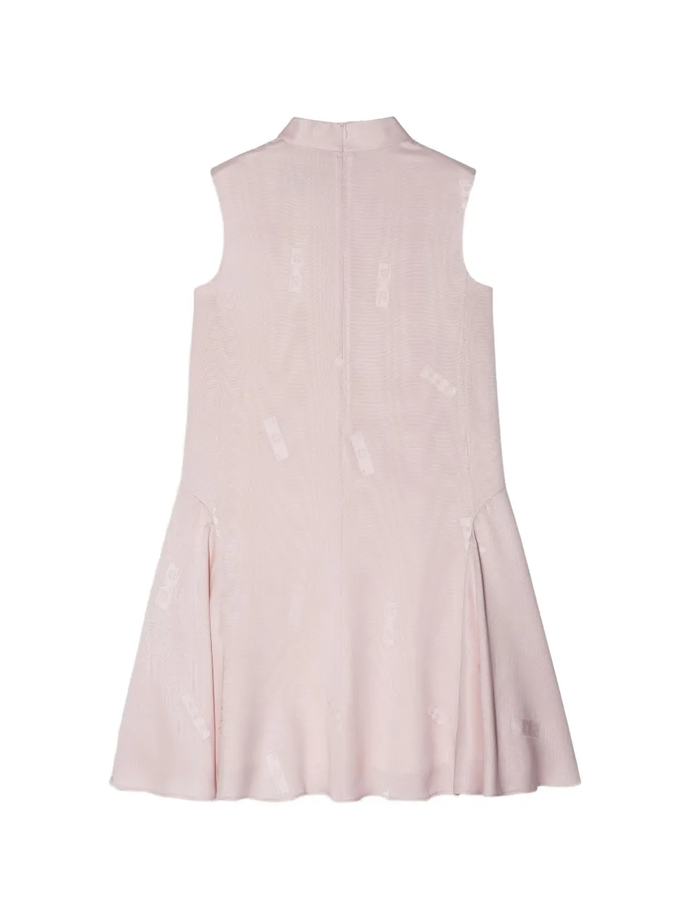Shanghai Tang knot-button A-line mini dress Roze