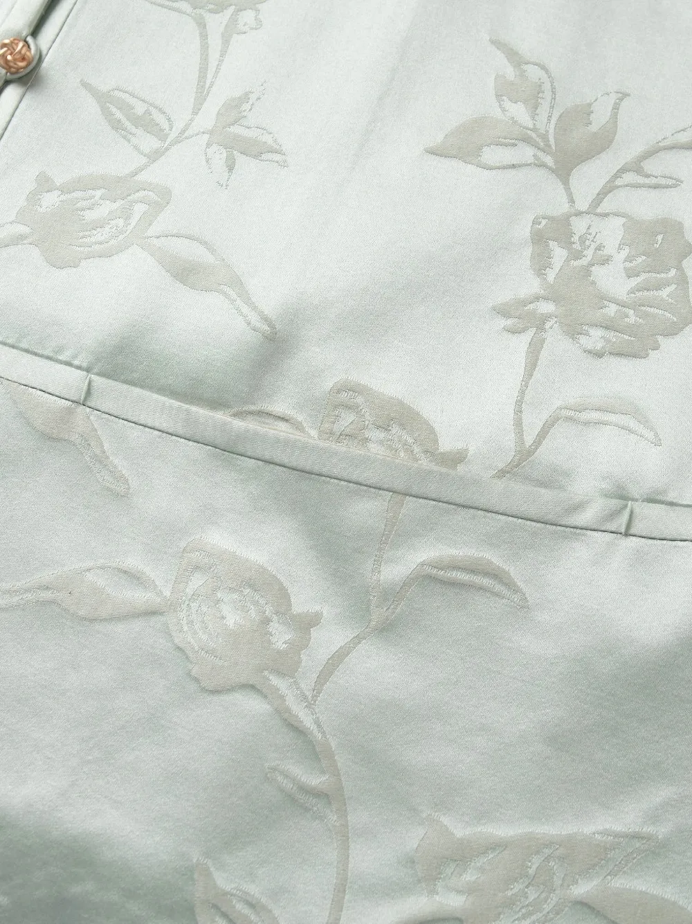Shanghai Tang floral-jacquard cape jacket Groen