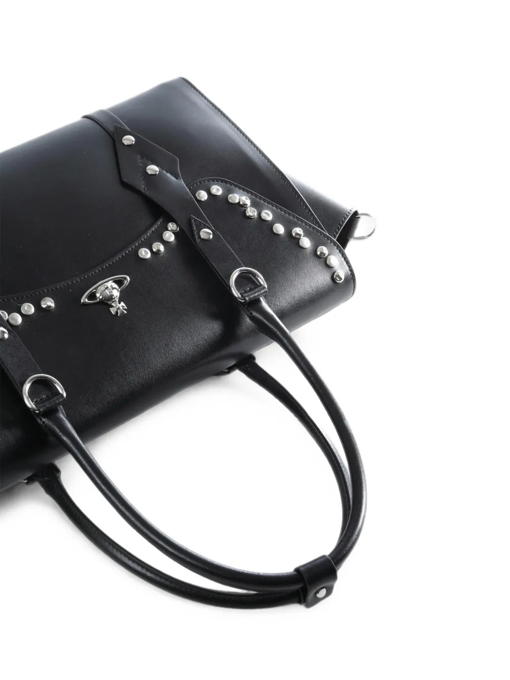 Vivienne Westwood medium Bettina Orb-plaque studded tote bag Zwart