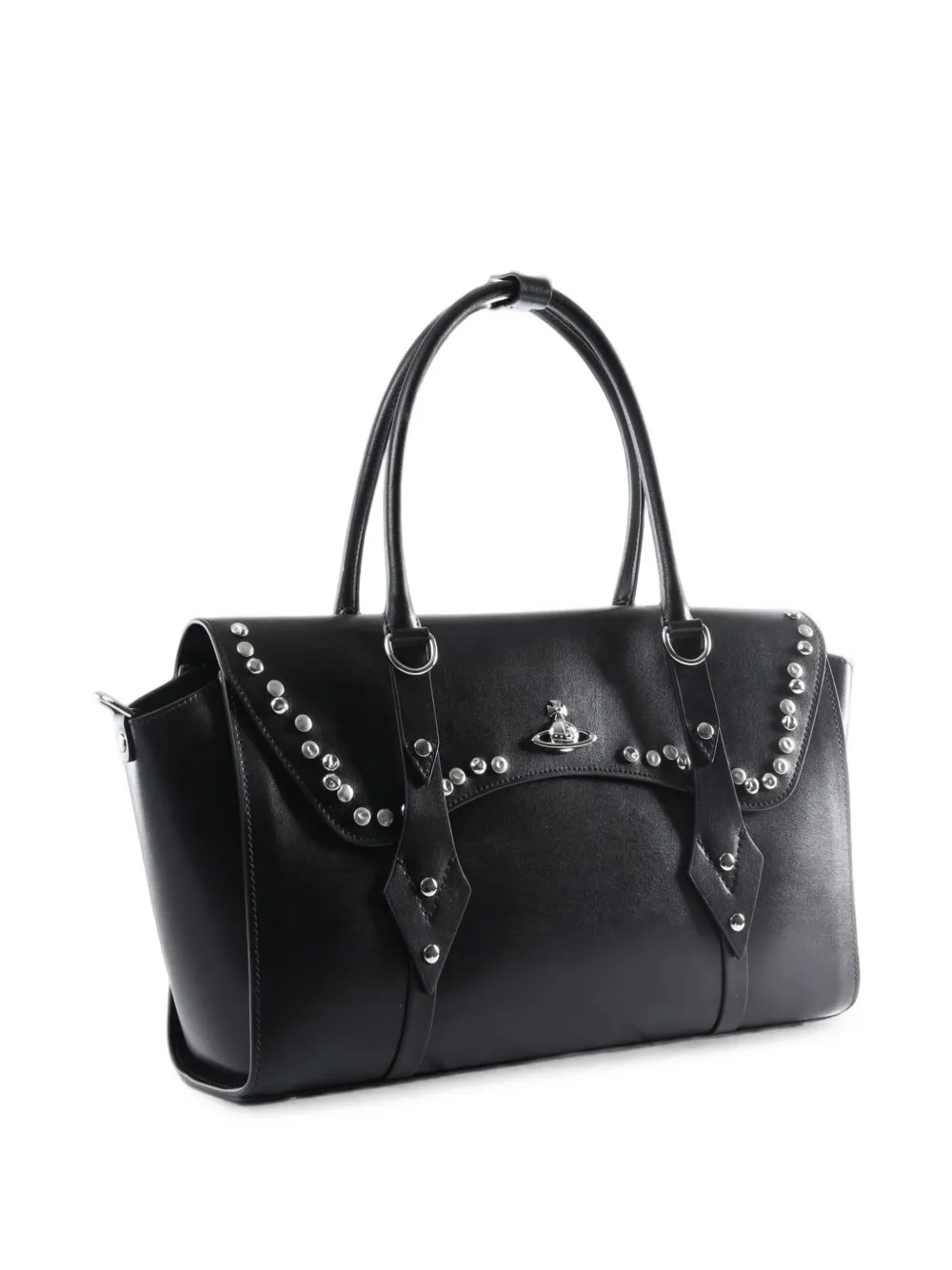 Vivienne Westwood medium Bettina Orb-plaque studded tote bag Zwart