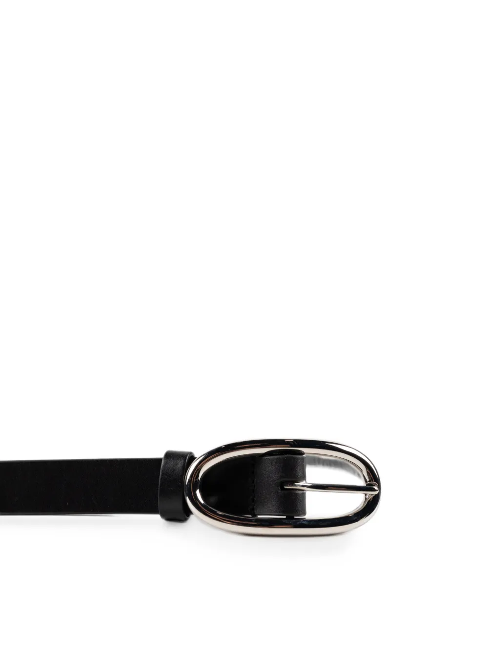 Tory Burch Leren riem met ovalen gesp Zwart