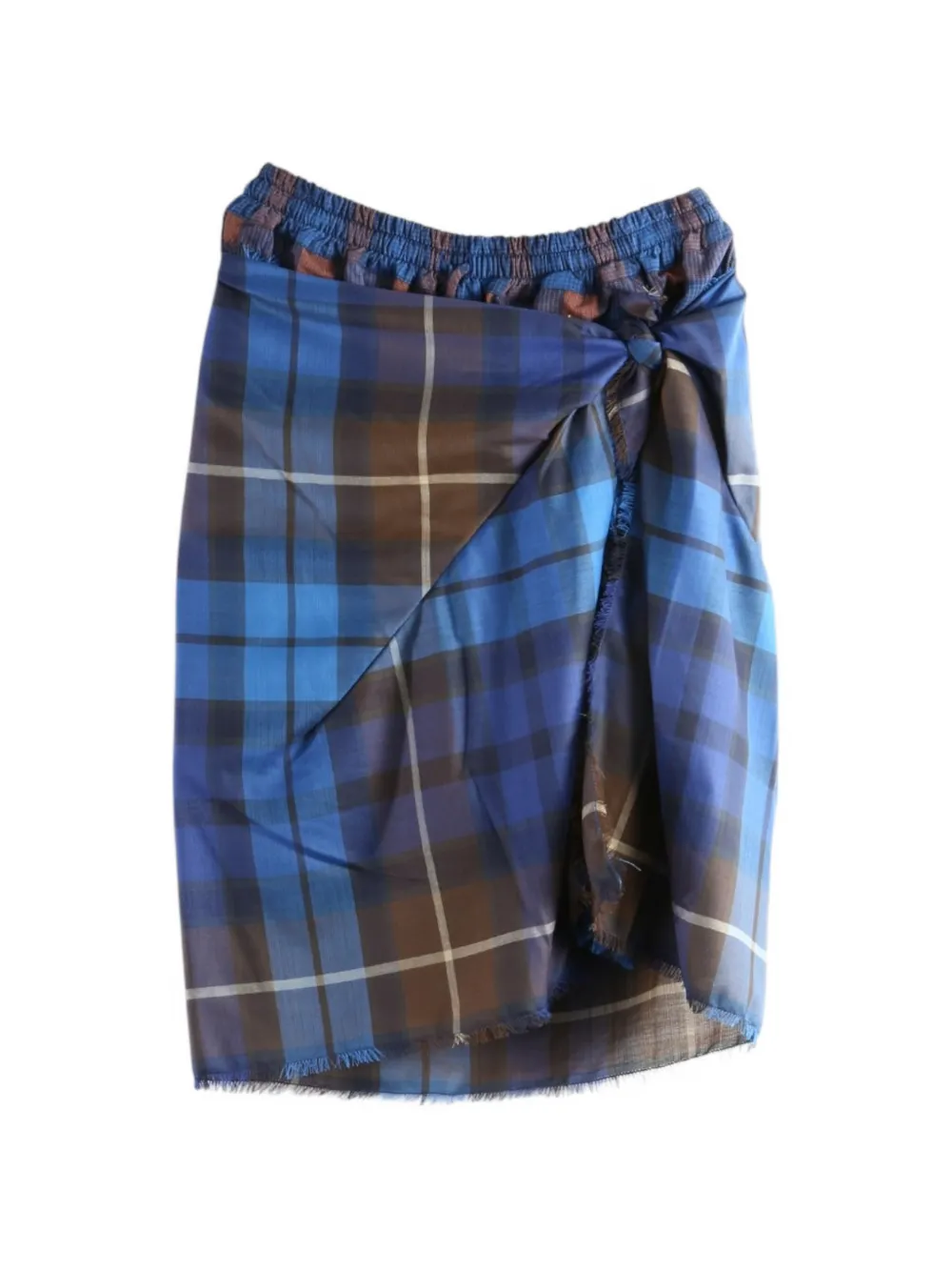 Vivienne Westwood Chippendale tartan-print draped skirt - Bleu Vivienne Westwood Chippendale tartan-print draped skirt - Bleu