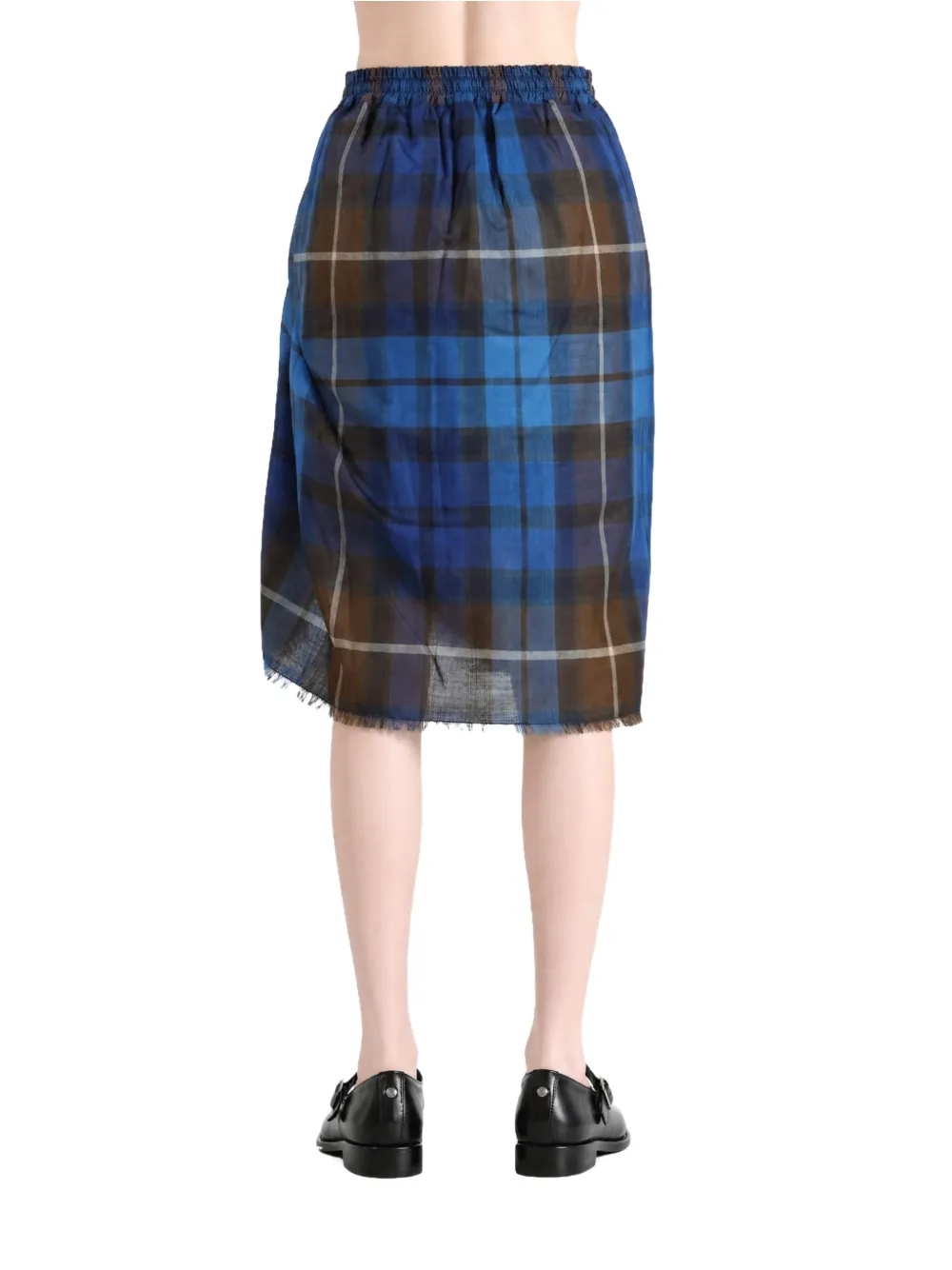 Vivienne Westwood Chippendale gedrapeerde rok met tartan-ruit Blauw