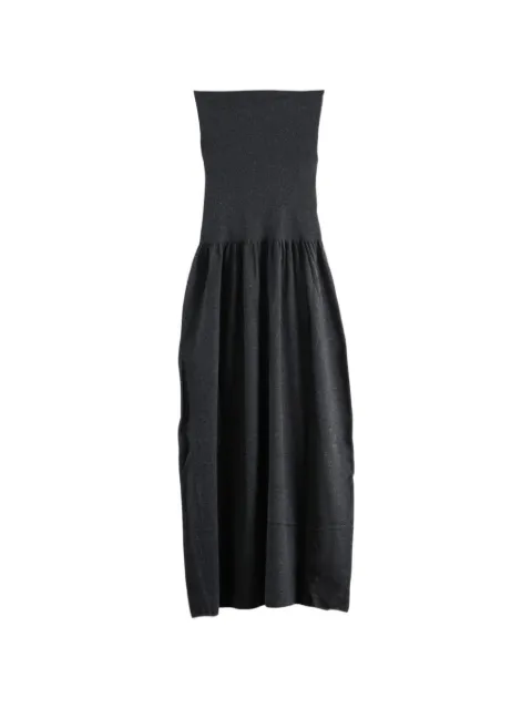Amomento strapless gathered-waist maxi dress