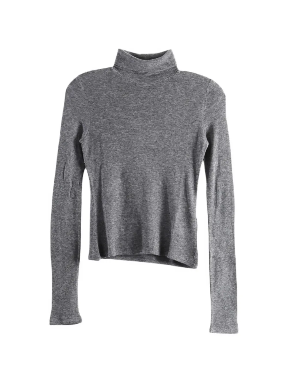 Amomento Roll-neck Long-sleeve T-shirt In Gray