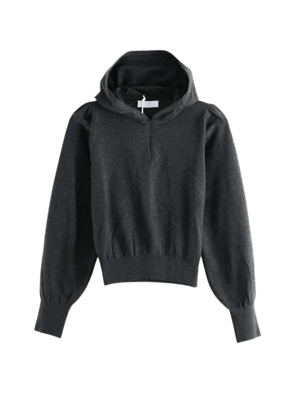 Amomento puff-sleeve zip-up hoodie - Gris Amomento puff-sleeve zip-up hoodie - Gris