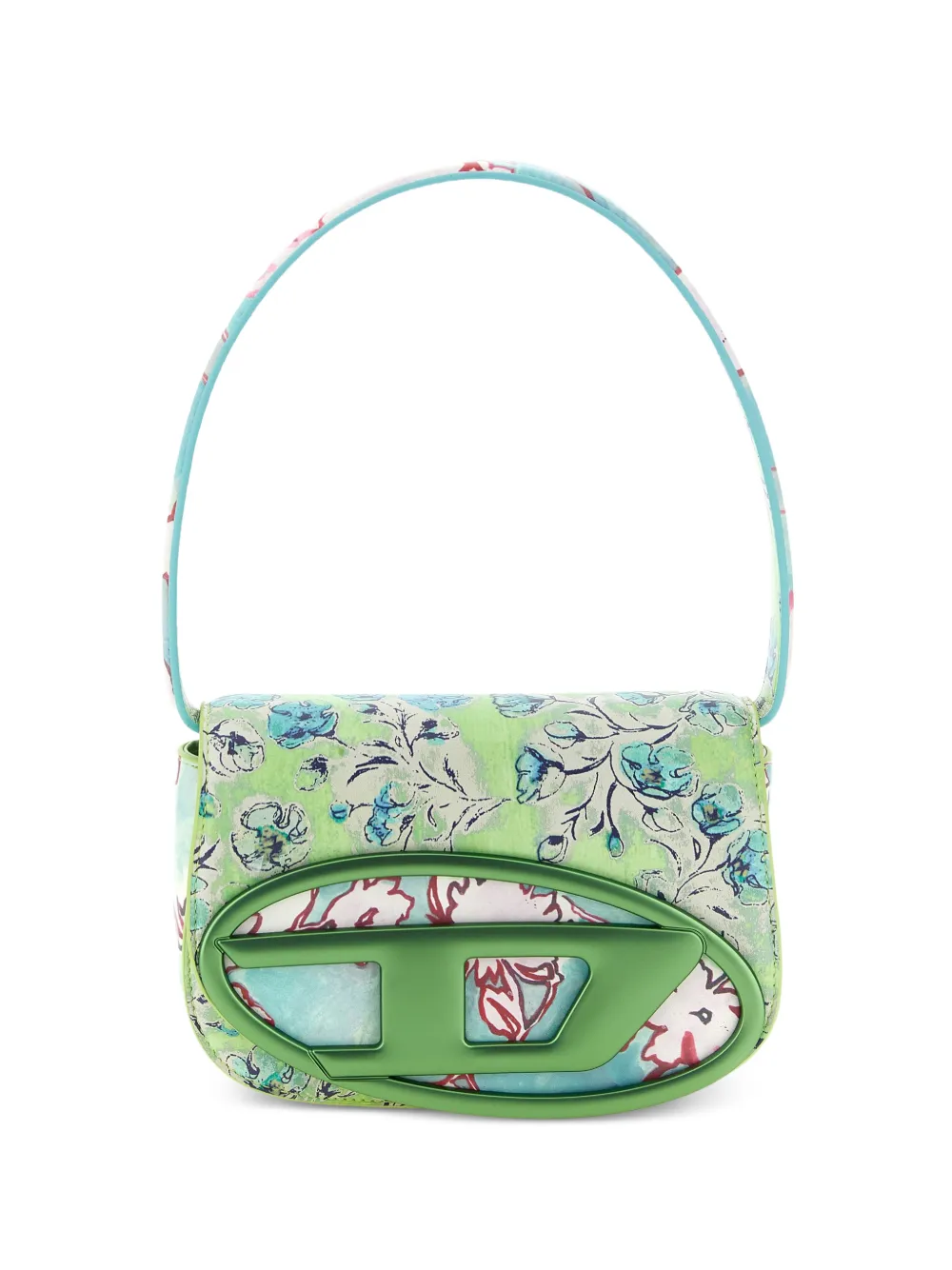 Diesel 1DR-Iconic shoulder bag with floral print - Verde