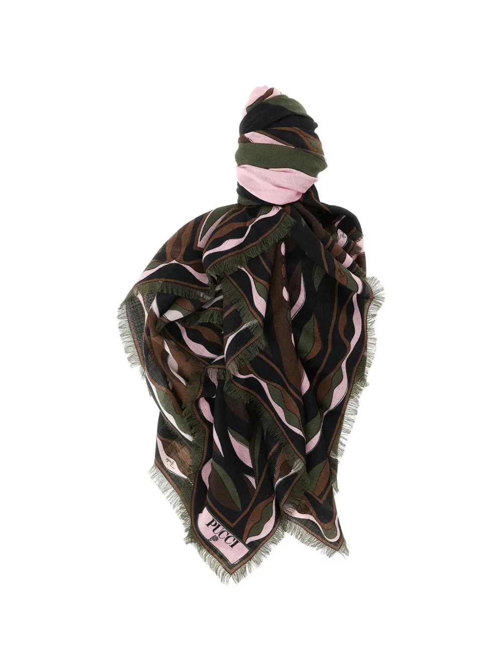 PUCCI Dune print wool and silk pashmina · One Size