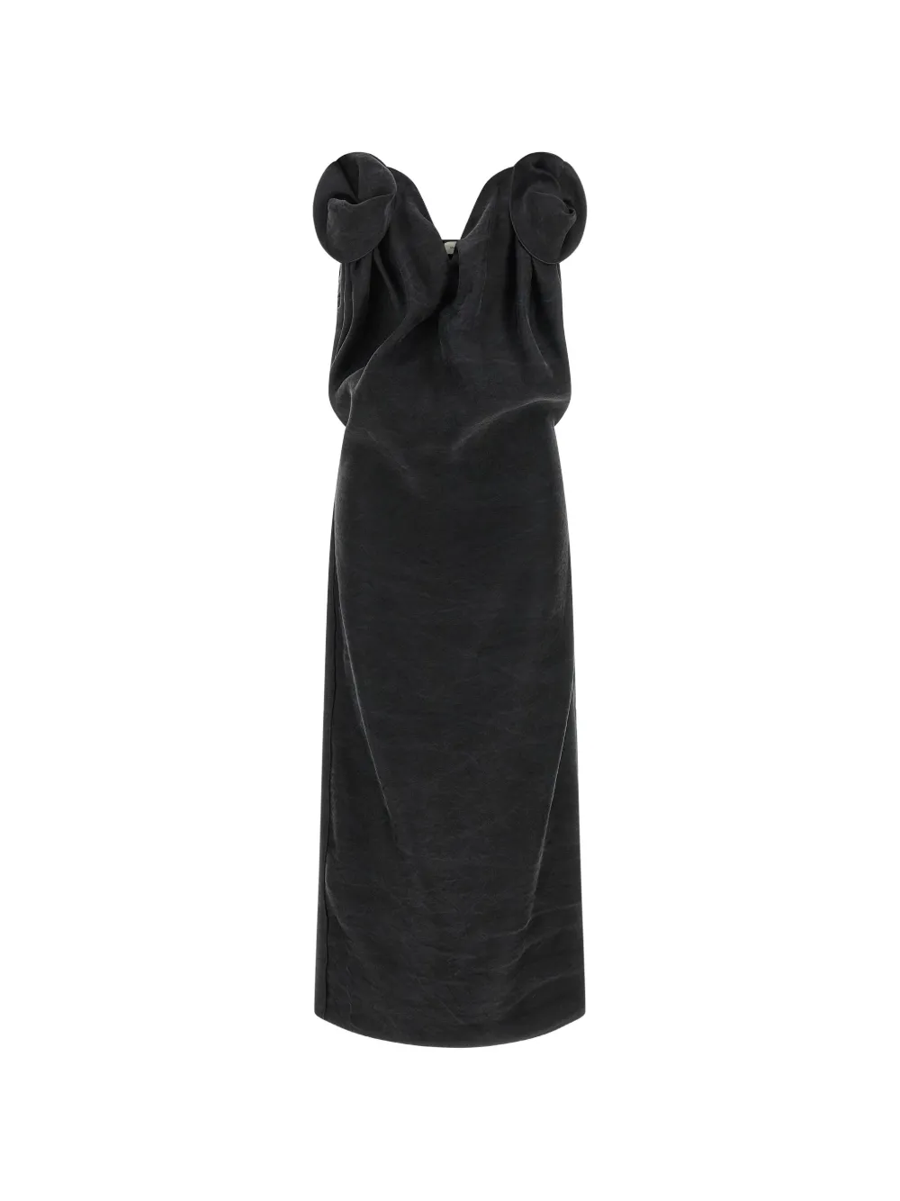 Magda Butrym floral-detail off-the-shoulder dress Zwart