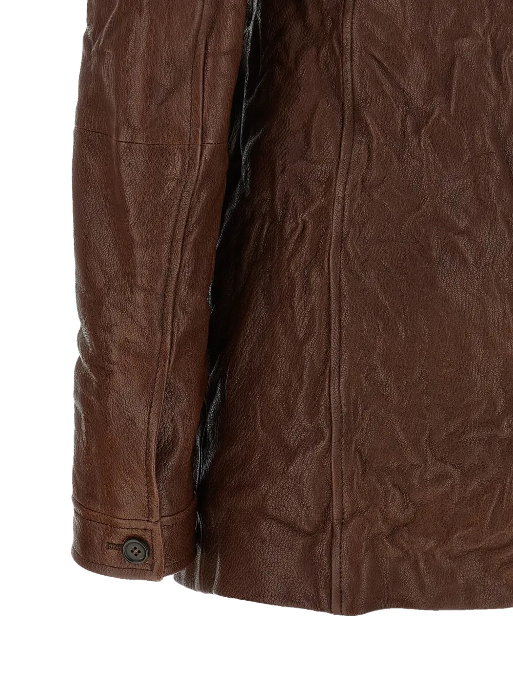 Miu Leren jurk Bruin