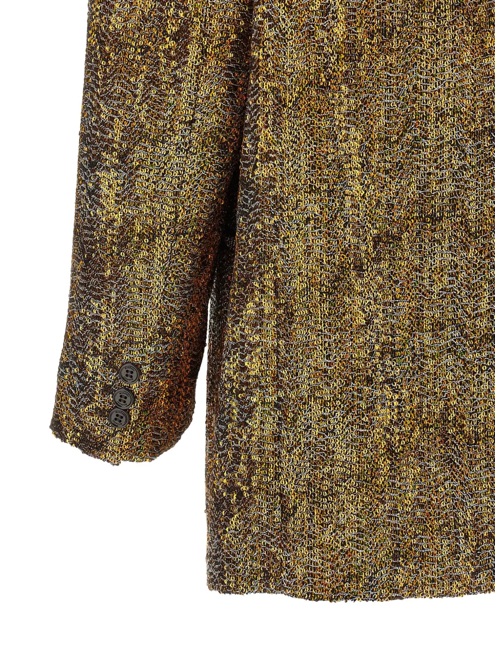 Missoni Sequin-embellished Double-breasted Blazer in Gold, view 4
