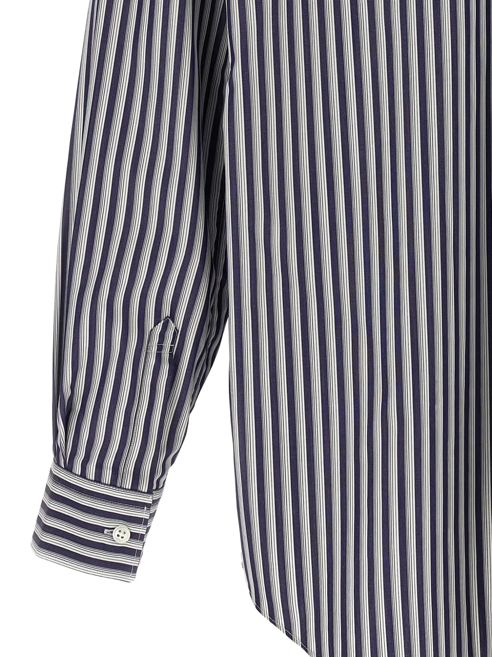 Comme Des Garçons Shirt vertical-stripe cotton shirt Blauw
