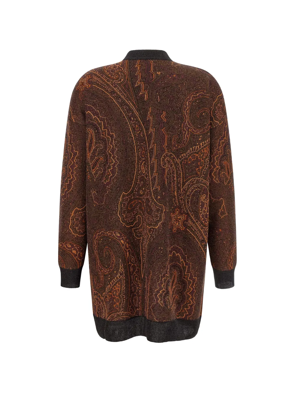 ETRO Vest met paisley-print en V-hals Bruin