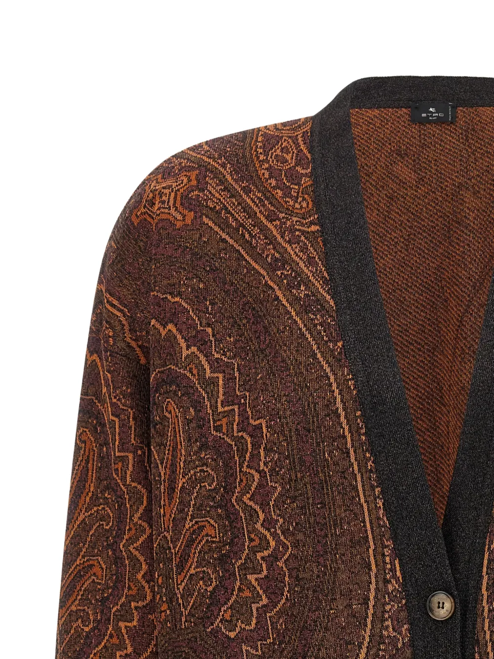 ETRO Vest met paisley-print en V-hals Bruin