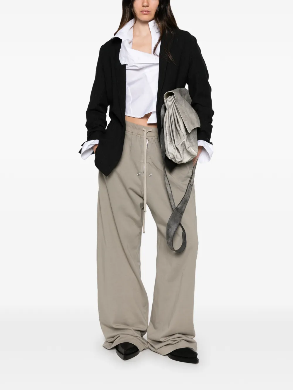 Rick Owens DRKSHDW Trainingsbroek met trekkoord Beige