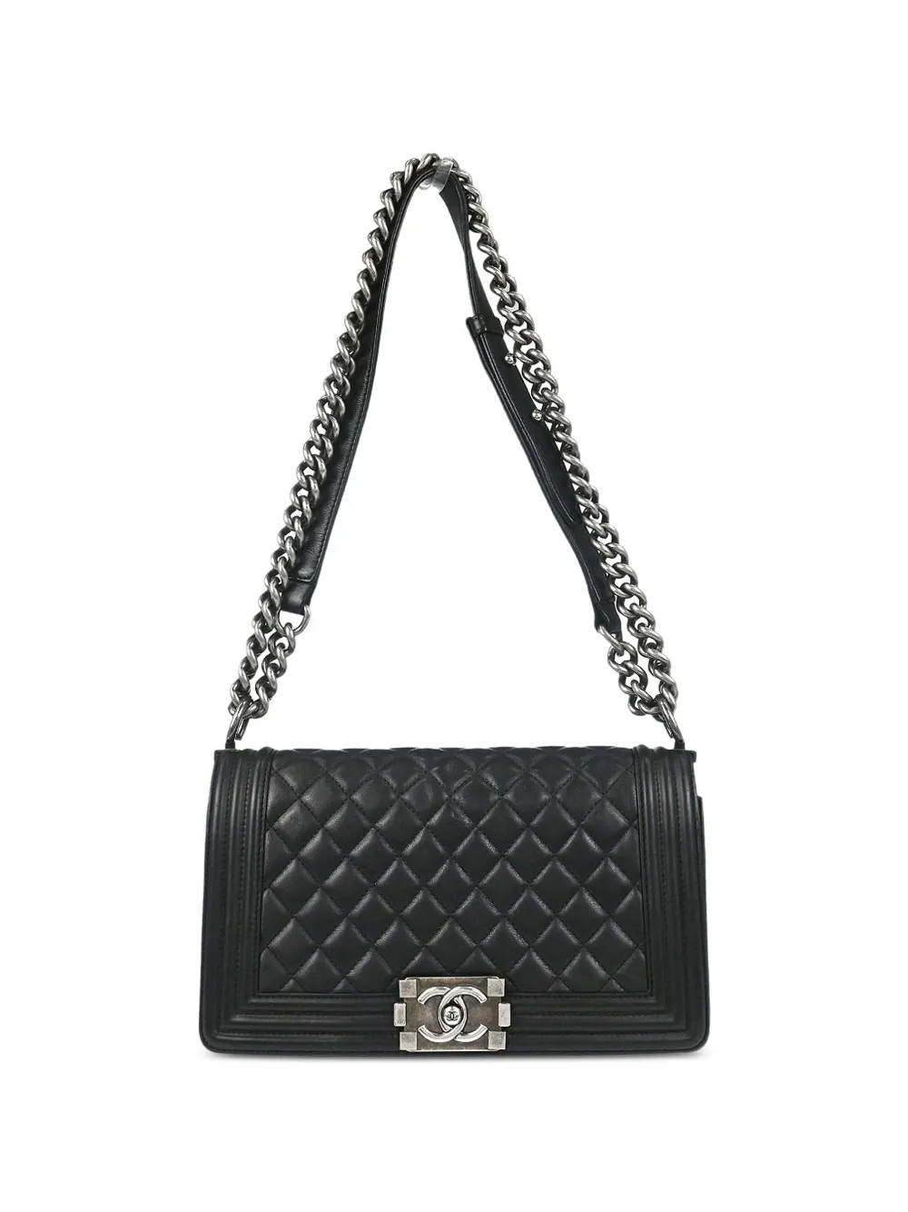 CHANEL Pre-Owned 2012-2013 Boy Chanel quilted shoulder bag - Nero