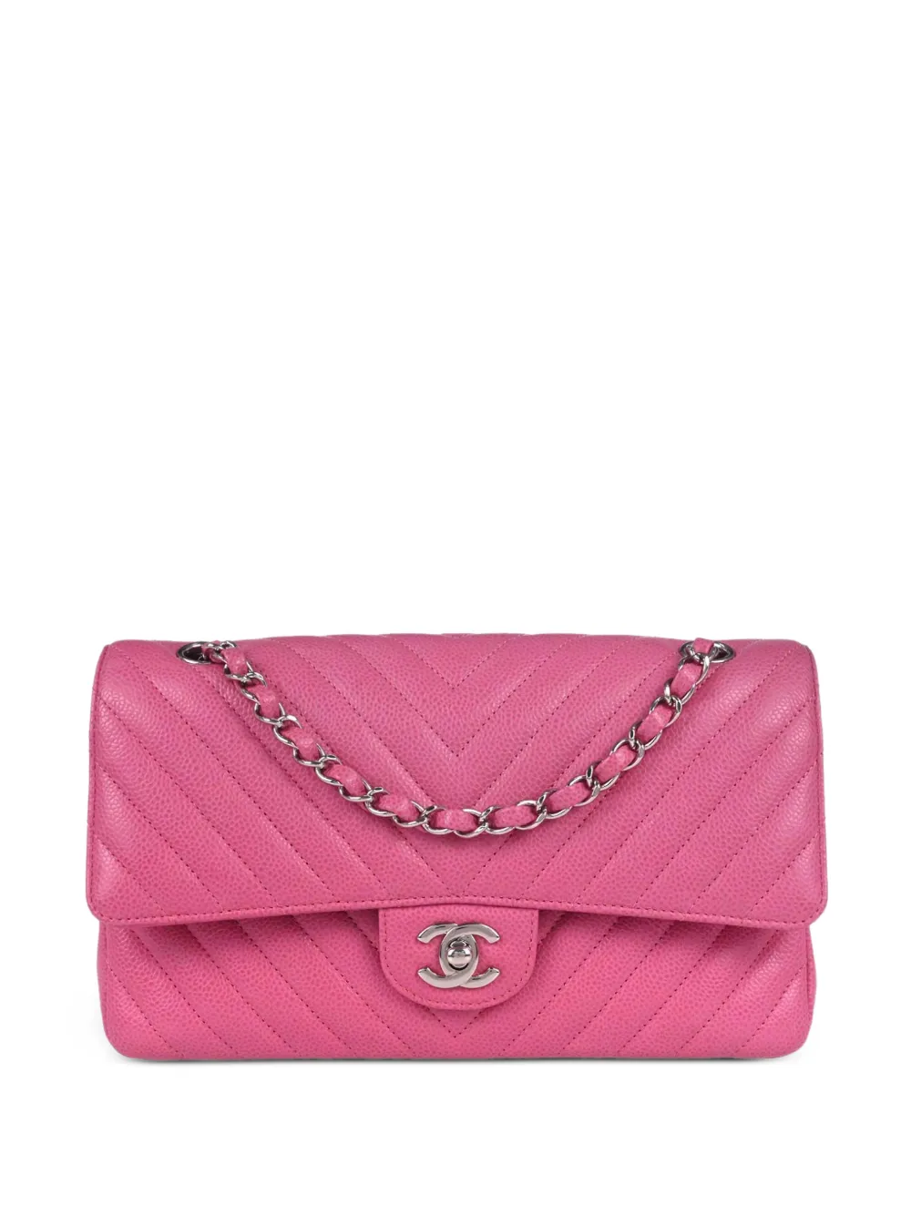 CHANEL Pre-Owned 2019 mittelgroße Schultertasche mit Double Flap - Rosa