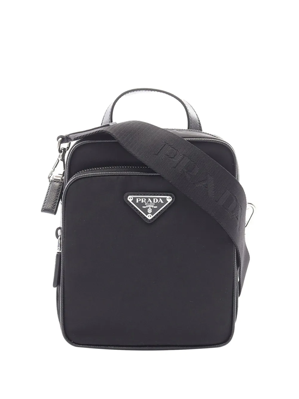 Prada Pre-Owned 2013-2026 Saffiano Tessuto Satchel-Tasche - Schwarz
