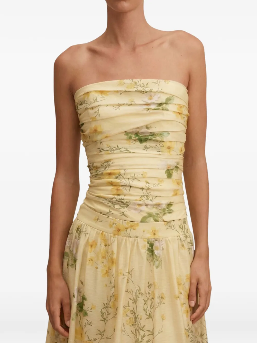 Ever New Palmer gathered strapless top