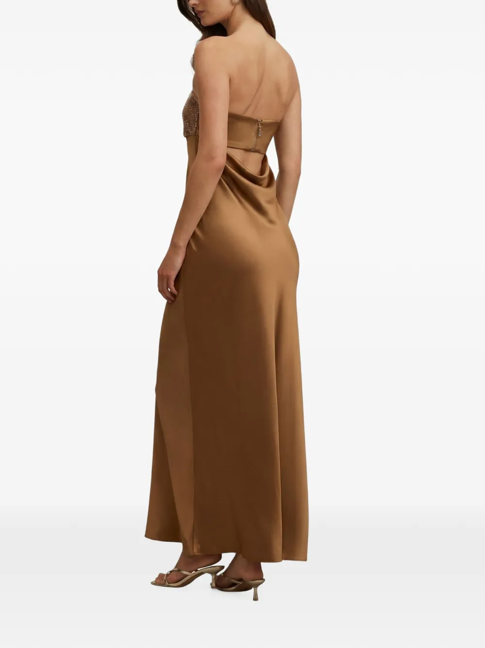 Ever New Amina embellished satin maxi dress Bruin
