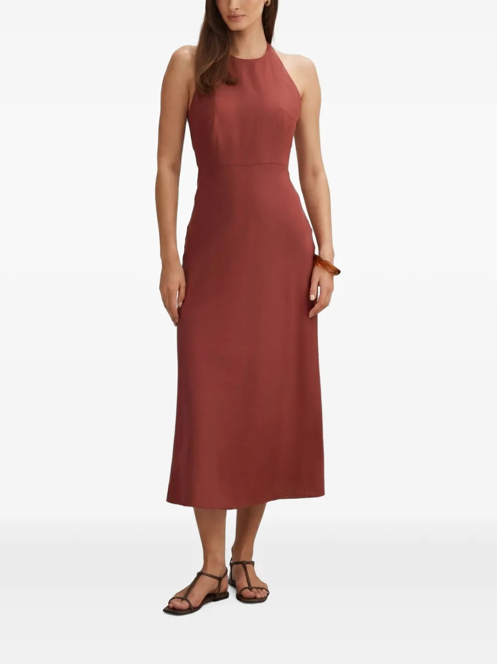 Ever New Soraya beaded-back midi dress