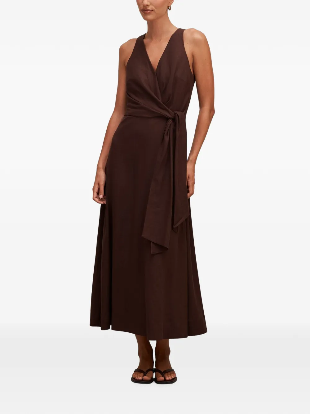 Ever New Zoey halter-neck wrap midi dress