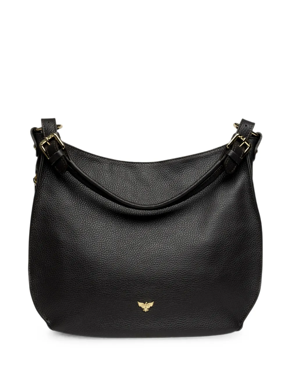 Apatchy London Harriet Beuteltasche aus Leder in weicher Form - Schwarz