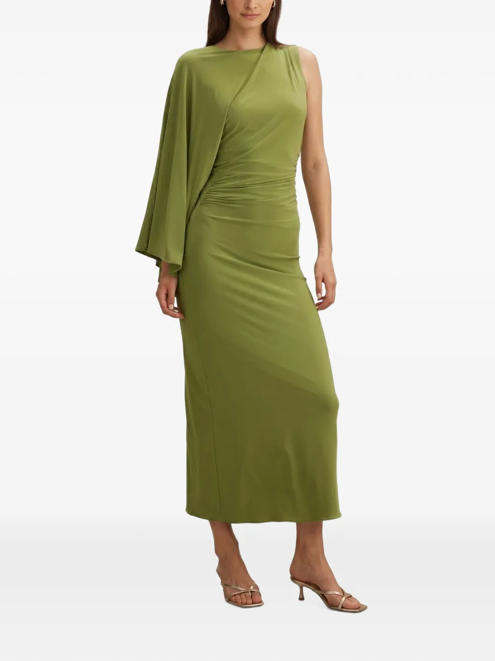 Ever New Fleur cape-shoulder maxi dress