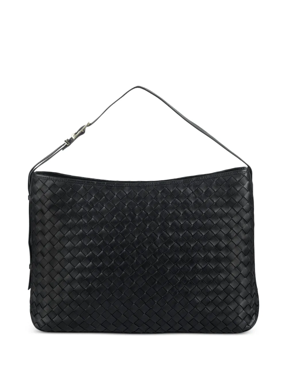 Apatchy London Holly woven leather shoulder bag - Black