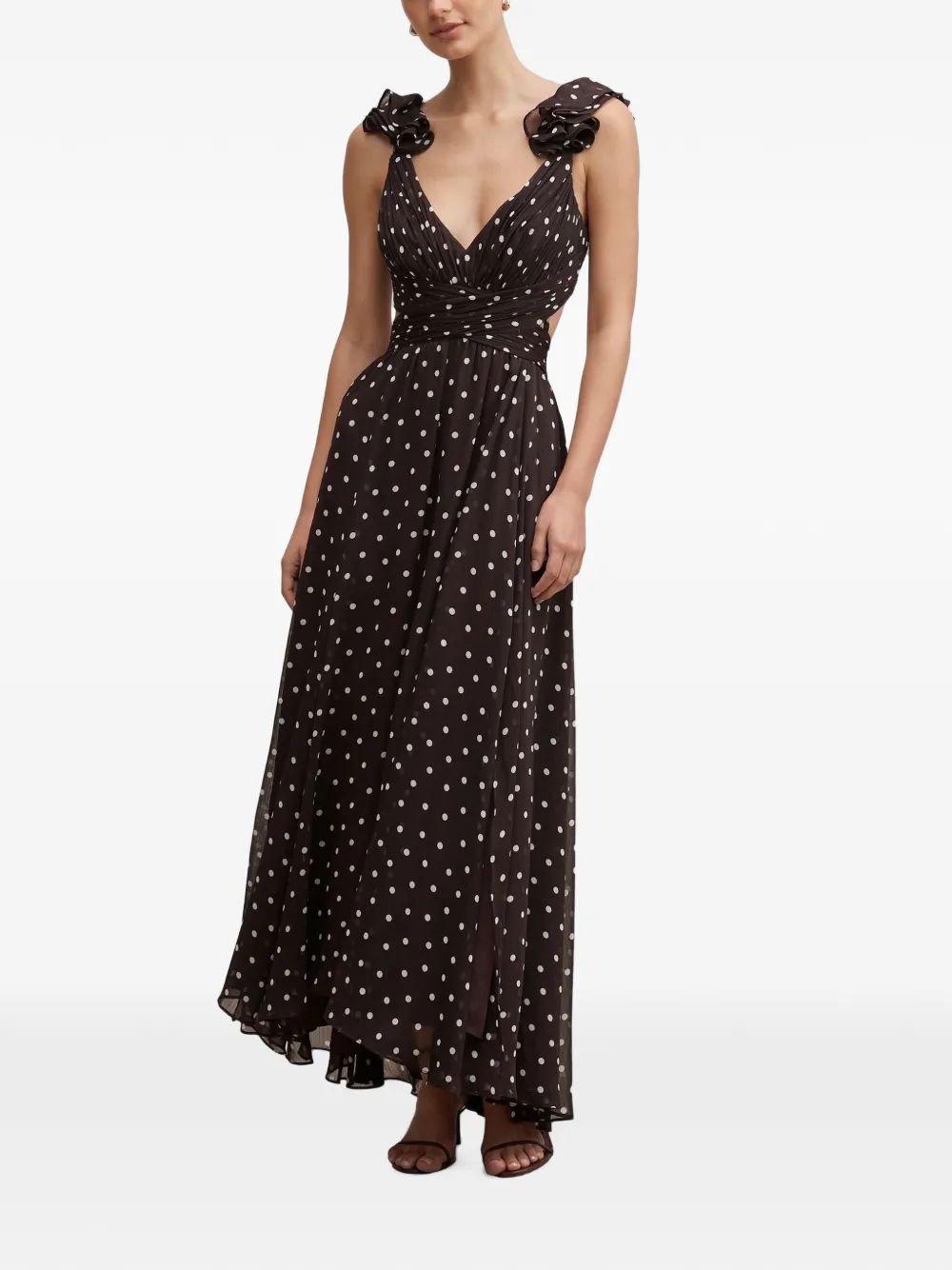 Ever New Selena ruffle-shoulder maxi dress