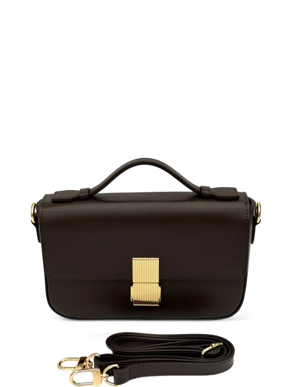 Apatchy London Flora top-handle clutch bag - Braun