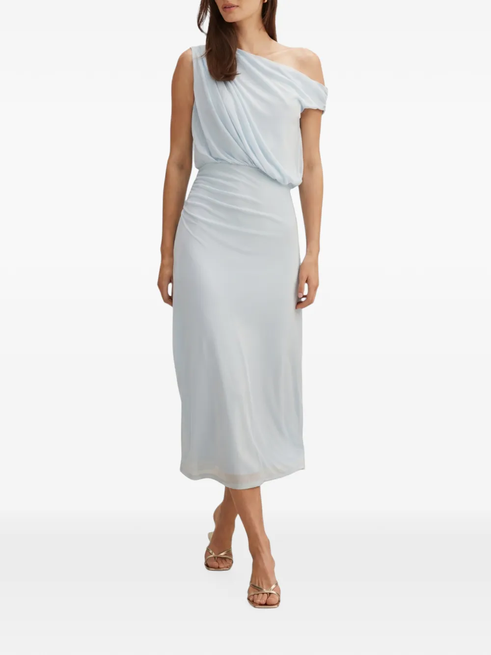 Ever New Honey one-shoulder midi dress