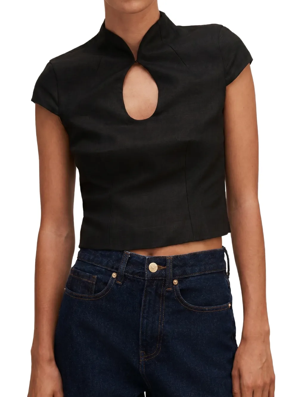 Ever New Ayla keyhole linen top