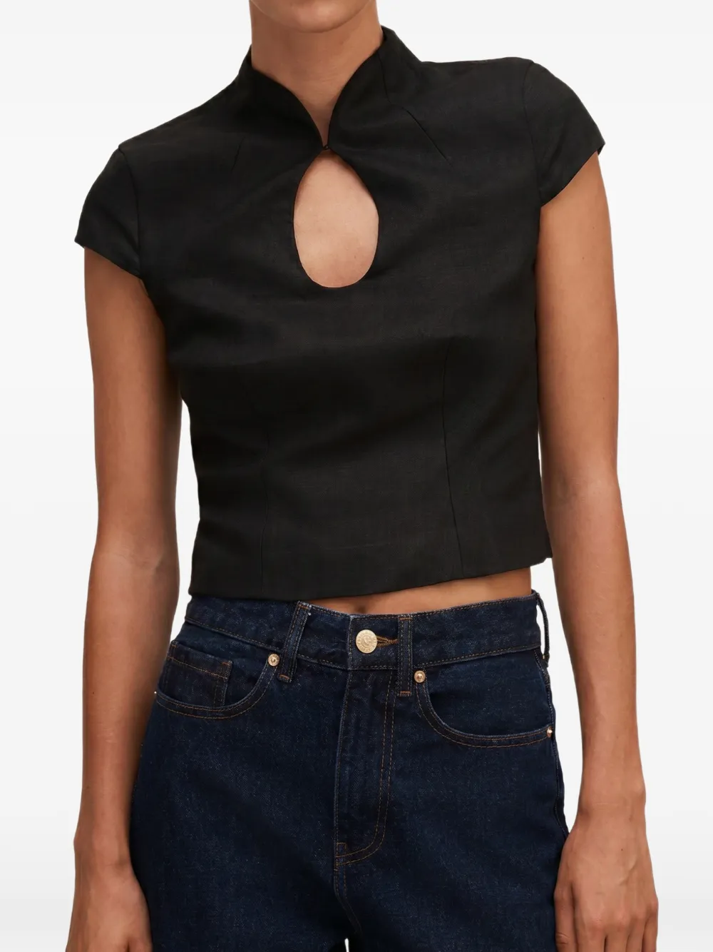 Ever New Ayla keyhole linen top